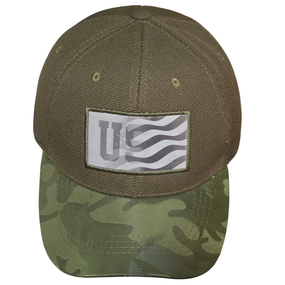 Pit‎ Bull Mens Tactical USA Flag Mesh Baseball Cap Olive Green Camo Adjustable